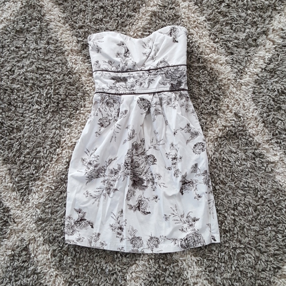 Floral Strapless Dress